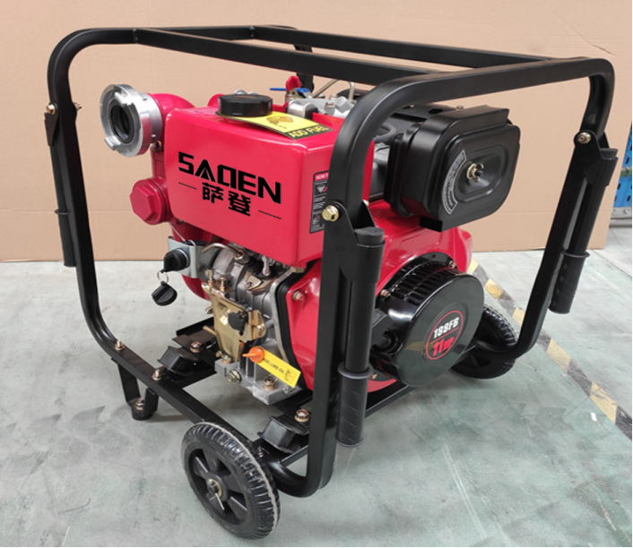 萨登2.5寸真空自吸式柴油抽水泵车适用手抬式消防接头小型清水排水